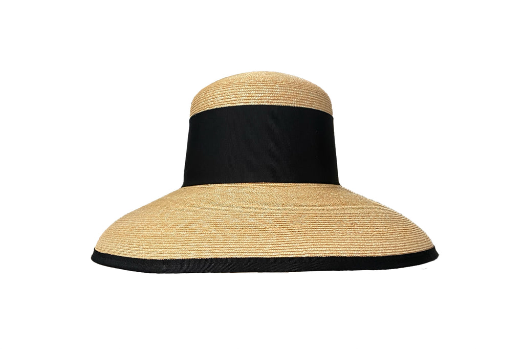 Wauwinet, Large Brim - Leghorn Straw with Bound Edge